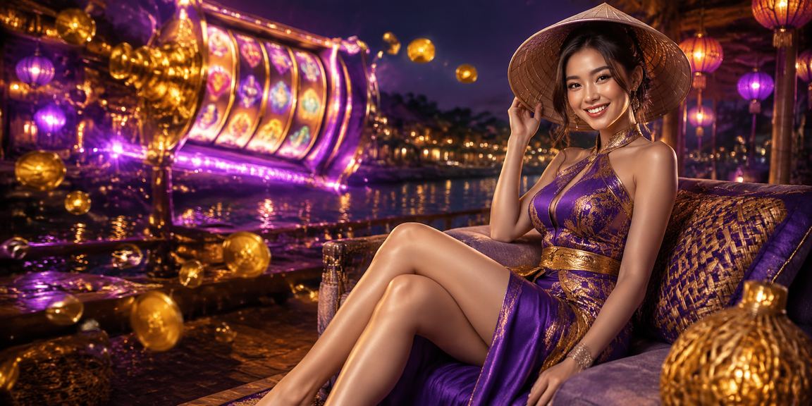 Máy đánh bạc slots với chủ đề làng Hội An